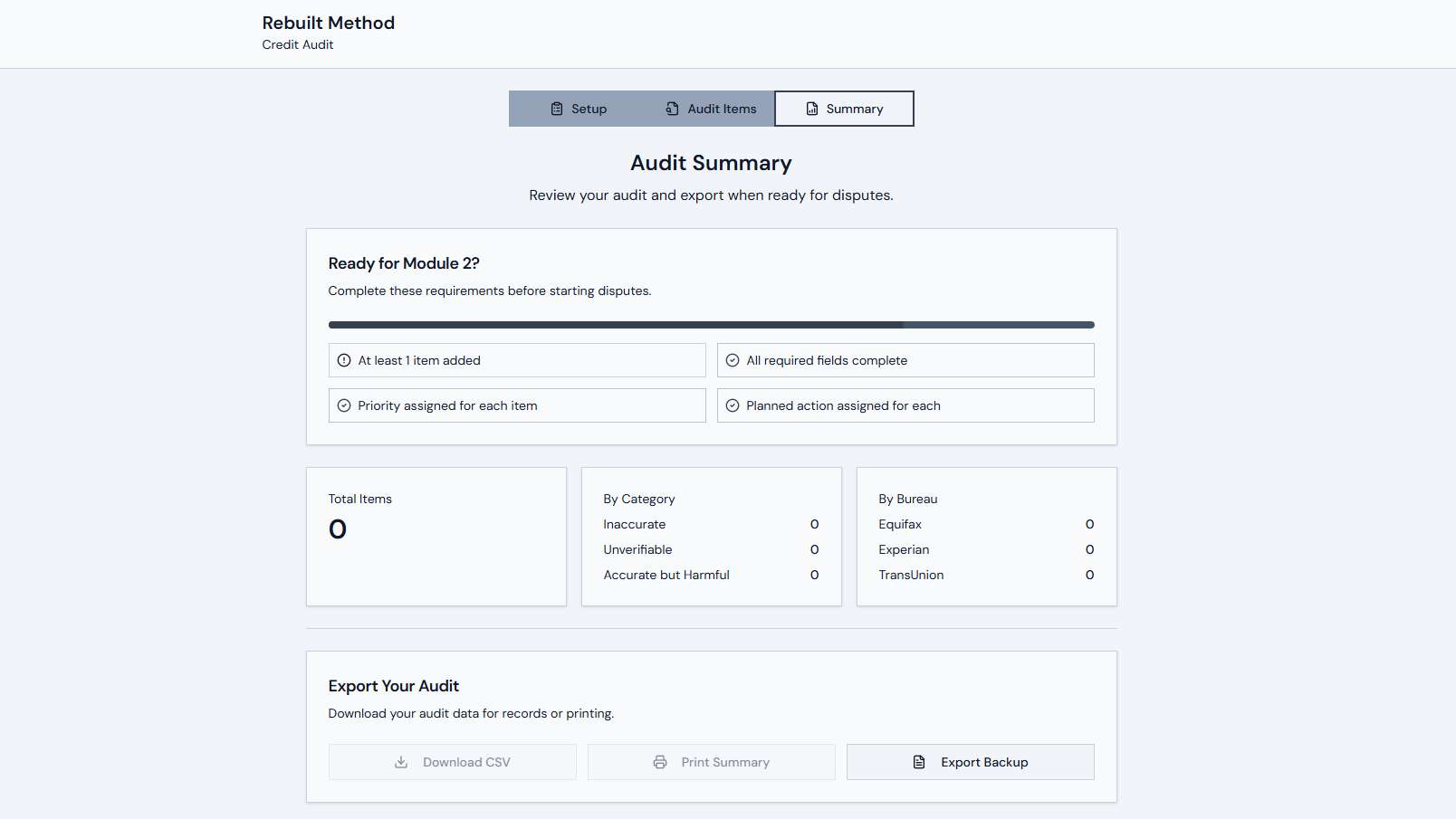 Credit Audit Companion workflow preview